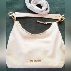 Michael Kors medium size supple white leather bag